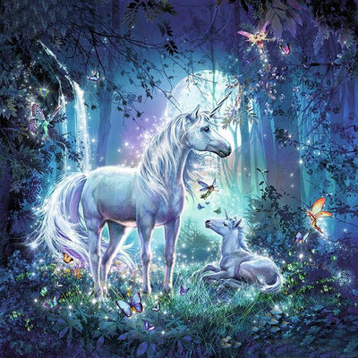paint by numbers kit Unicorn And Baby - Custom paint by number