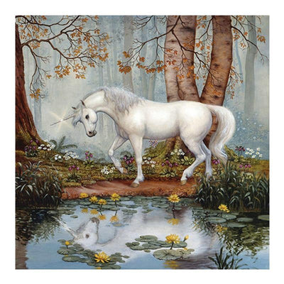 paint by numbers kit Unicorn Near A Pond - Custom paint by number