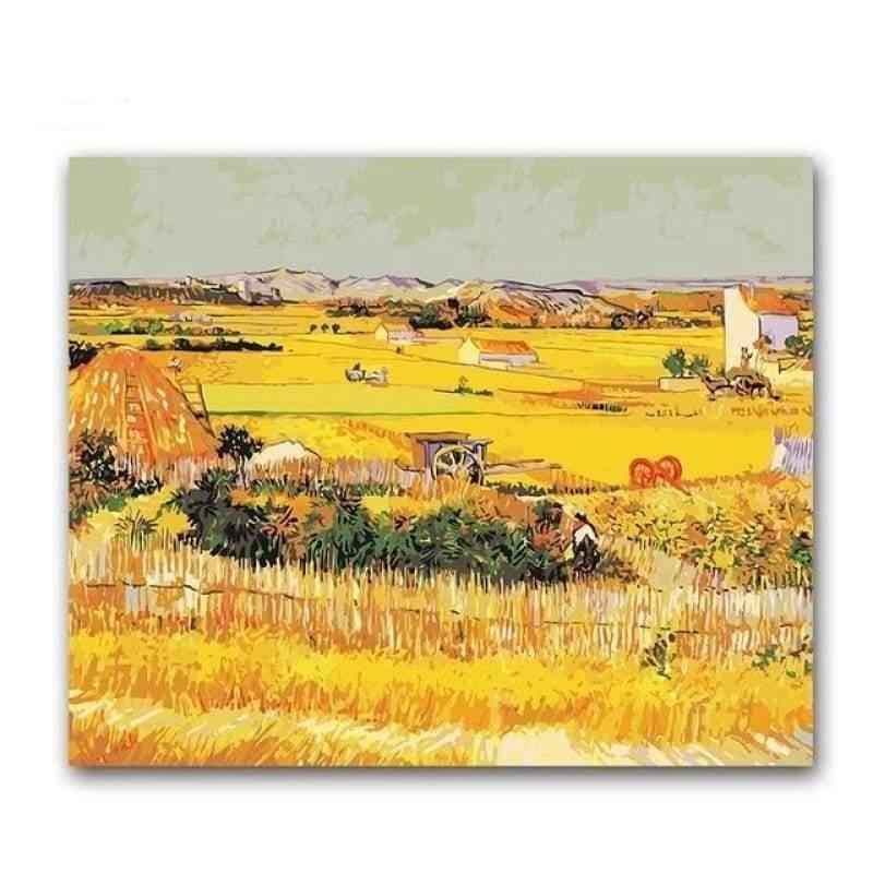 paint by numbers kit Vincent Van gogh De oogst Paint by numbers