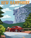 paint by numbers kit Vintage Travel New Hampshire - Custom paint by number
