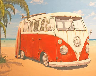 paint by numbers kit Vintage VW bus - Custom paint by number