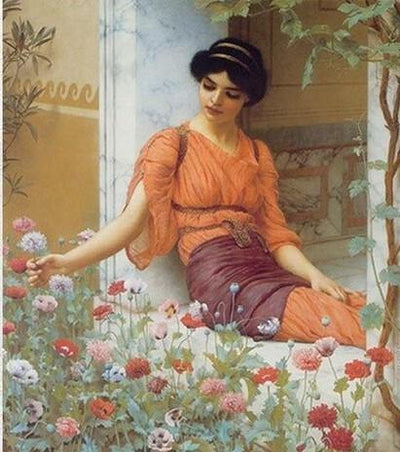 paint by numbers kit William godward summer flowers - Custom paint by number
