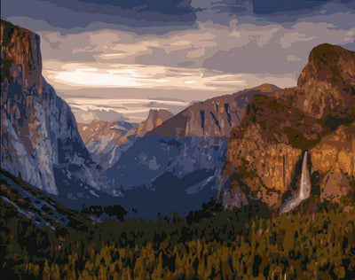 paint by numbers kit Yosemite National Park - Custom paint by number