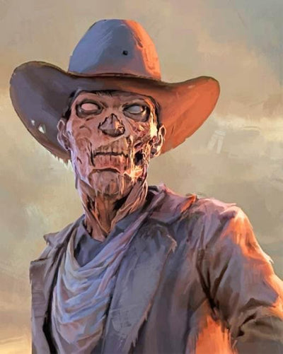 paint by numbers kit Zombie Cowboy - Custom paint by number